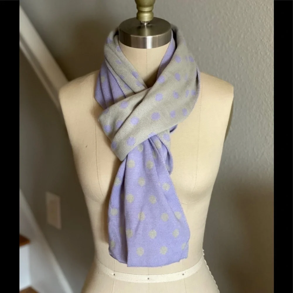 Lavender Dot Reversible Sweater Scarf​​​​​​​​​